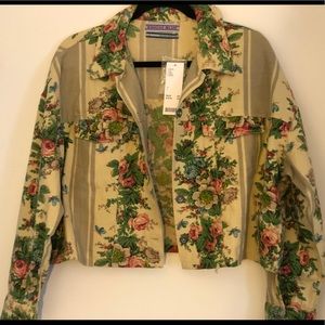 Urban Outfitters Floral Jean Jacket